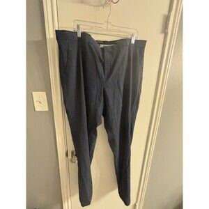 Banana Republic Logan Plaid‎ Navy Italian Wool Blend Pants Size 18